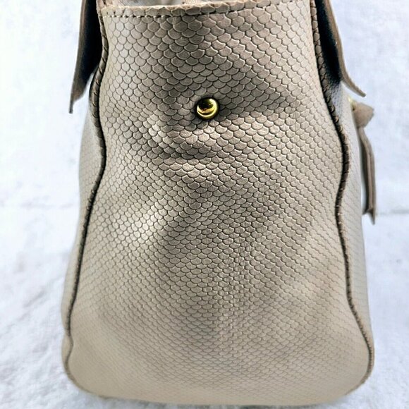 ELLIOTT LUCCA Ecru Textured Top Handle Crossbody Shoulder Bag Removable Strap - Picture 6 of 16